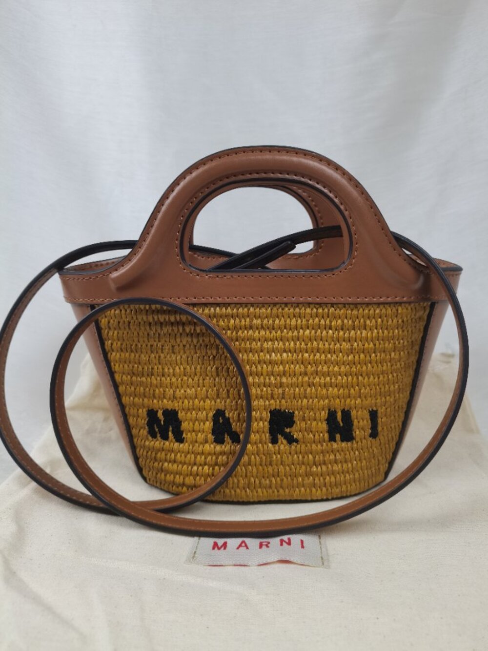 Marni Tropicalia Micro Bag In Brown